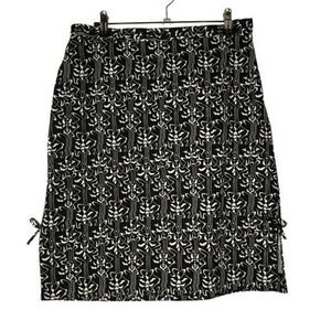 George Black & White Y2K Printed Knee Length Skirt 8
